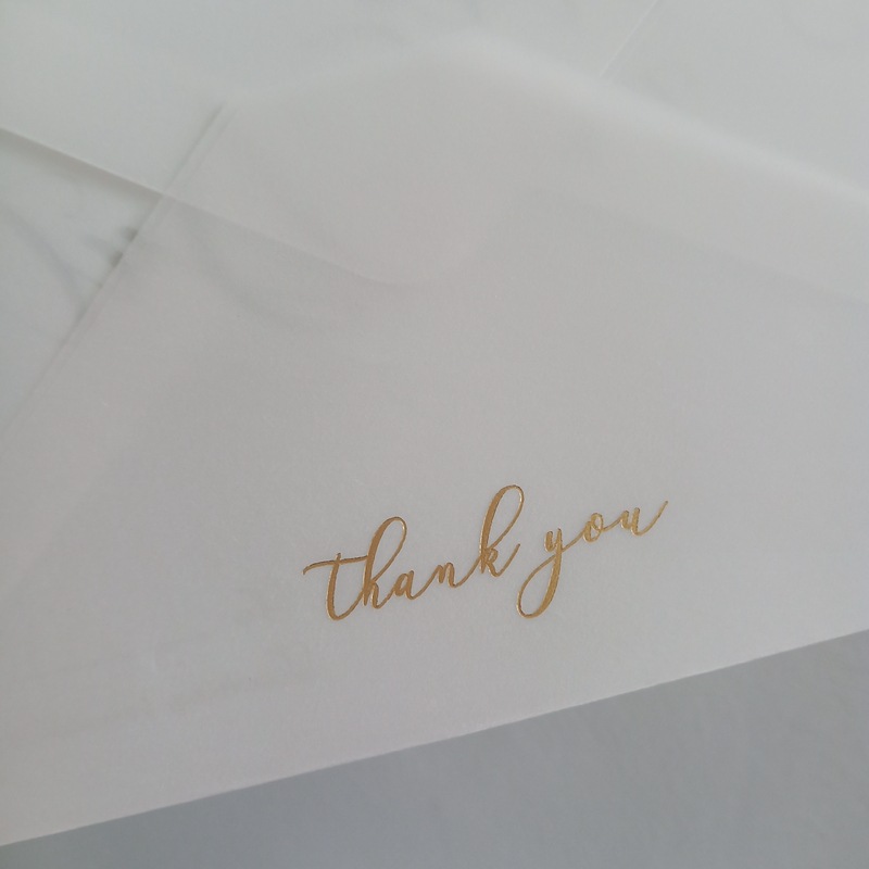 欧式硫酸纸烫金信封 现货信封 手绘save the data包装封套185*125