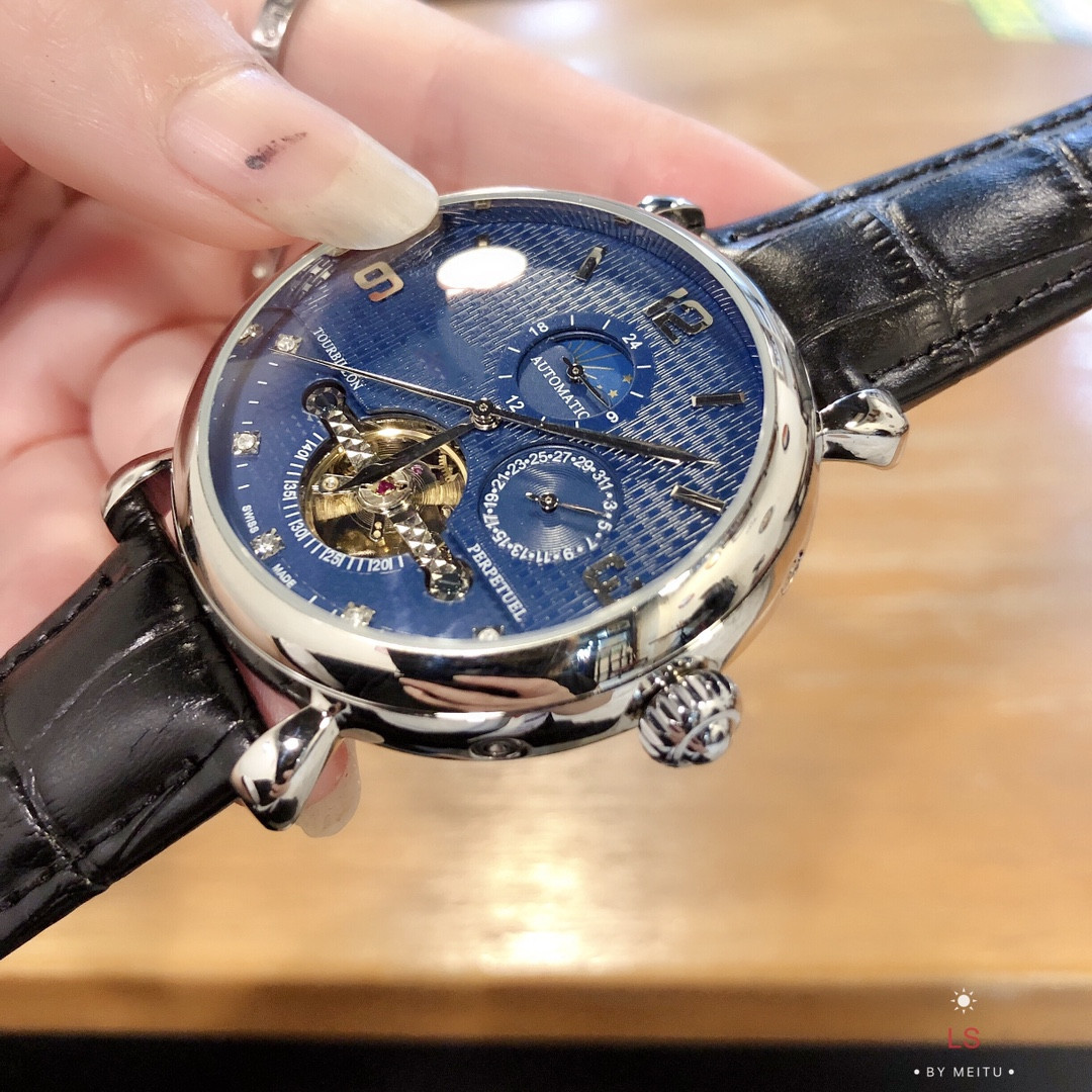微博直播同款江诗牌va机械手表 日月星辰计时系列 女士优雅气质