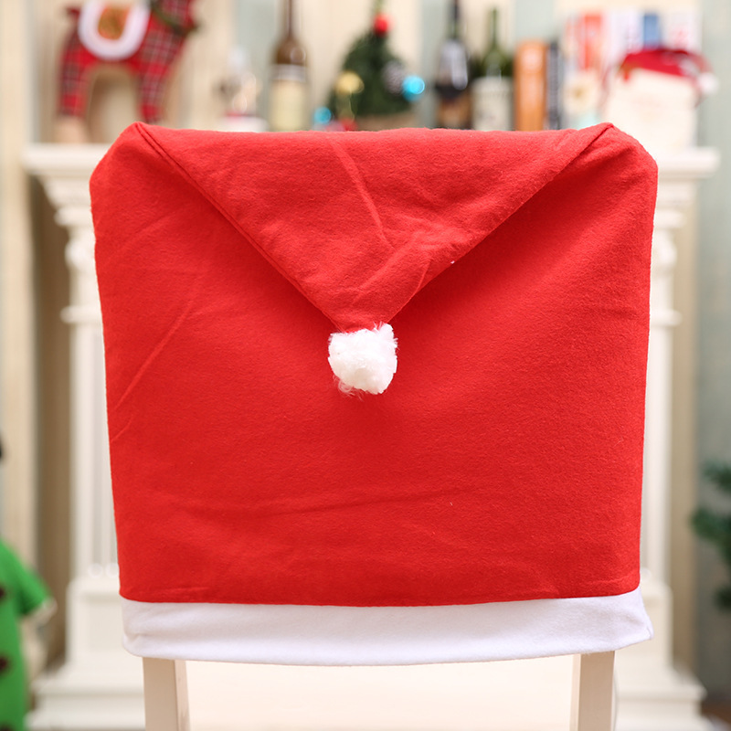 [Elxi] Christmas Decoration Supplies Creative Layout Holiday Party Dining Table and Hair Covers Dining Room Chair Cover