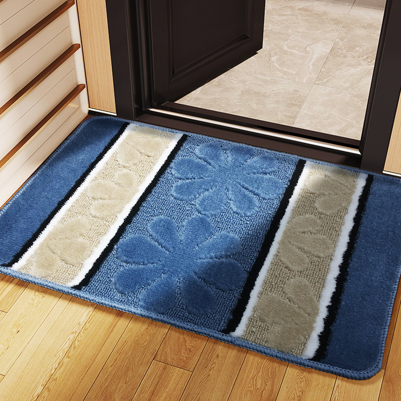 High-End Loop Velvet Entrance Door Mat Non-Slip Hallway Door Mat Gate Household Foot Mat Light Luxury Carpet Washable