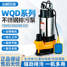 WQD单相不锈钢排污泵 家用小型污水泵带浮球全自动污水潜水泵农用