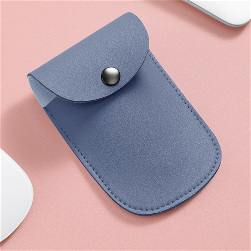 日韩ins皮革鼠标袋 PU皮无线鼠标包 适用于苹果罗技鼠标套