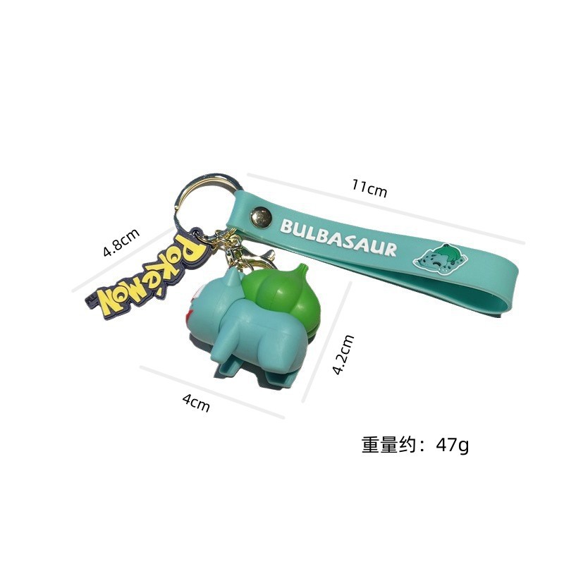 Creative Cartoon Magic Baby Keychain Cute Squirtle Charmander Psyduck Key Chain Men's and Women's Handbags Pendant