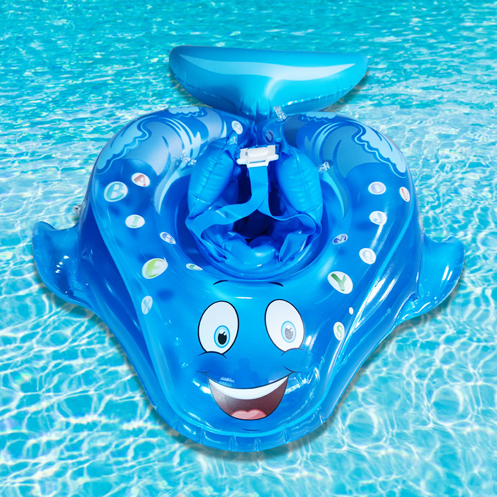 New Style Inflatable Float Baby Baby Buoy Children's Underarm Swimming Ring Sunshade Seat Ring Swim Ring Children's Collar