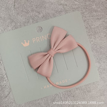 韩式甜美可爱儿童学生少女细头绳粉色小蝴蝶结橡皮筋发圈发饰头花