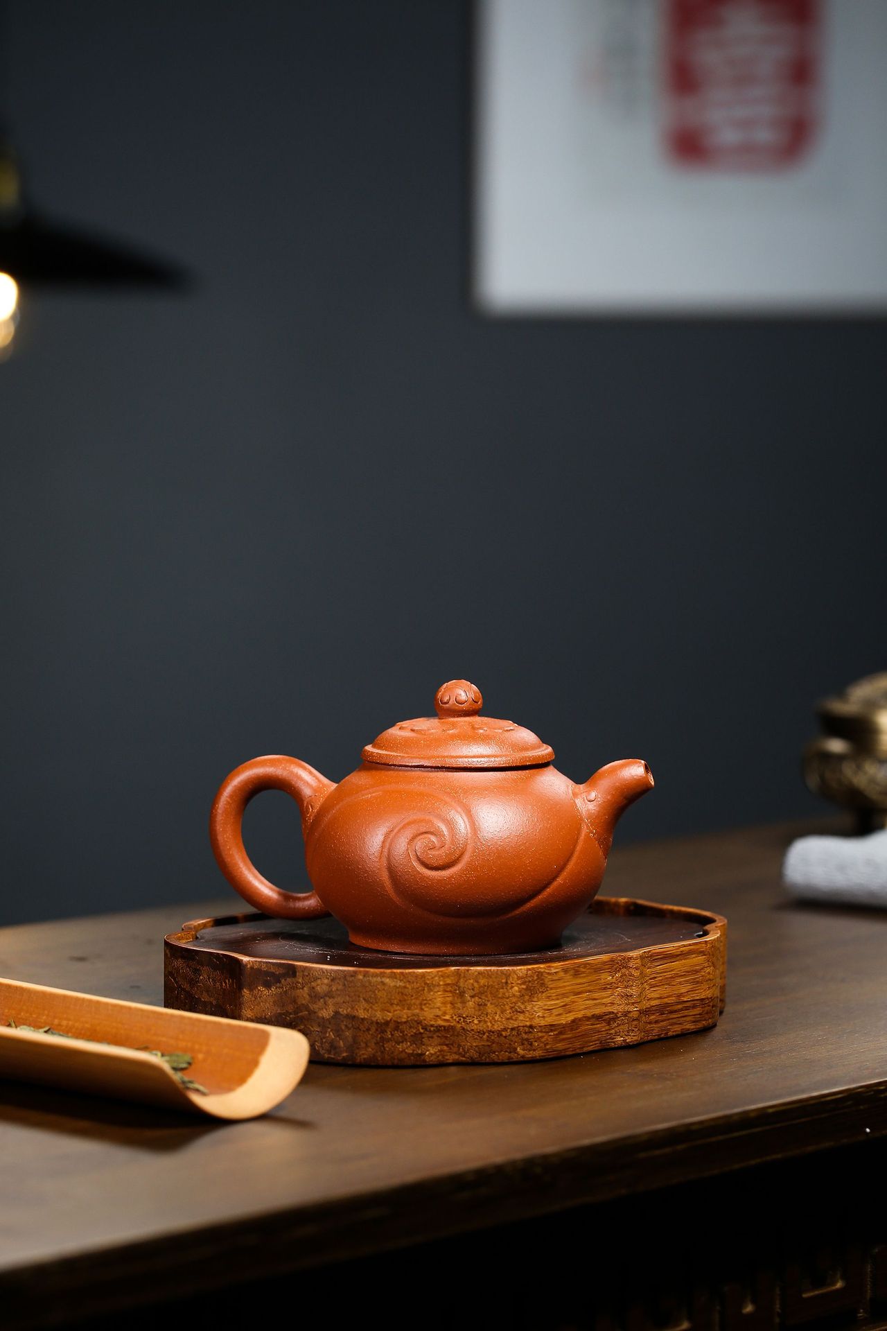 宜兴紫砂壶制作原矿清水泥 仿古如意茶壶茶一件代发微商 定制批发