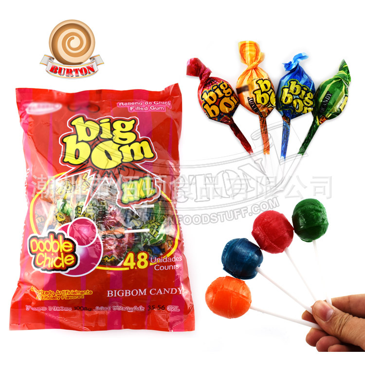 bubble gum lollipop 泡泡糖夹心水果袋装棒棒糖儿童糖果-阿里巴巴