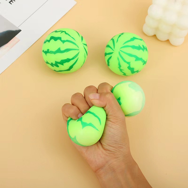 Decompression Watermelon Squeezing Toy Emulational Fruit Slow Rebound Vent Stress Ball Toy Hot Sale Adult Pressure Relief Artifact