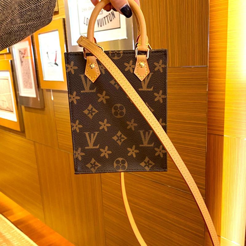 lv路易威登驴老花琴谱包单肩手提斜挎高端女包小号托特tote小方