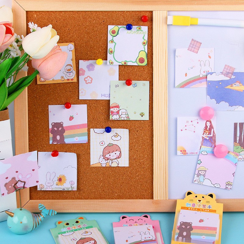 卡通迷你便签本 少女创意便签本可爱学生 小纸条便携留言礼物折纸
