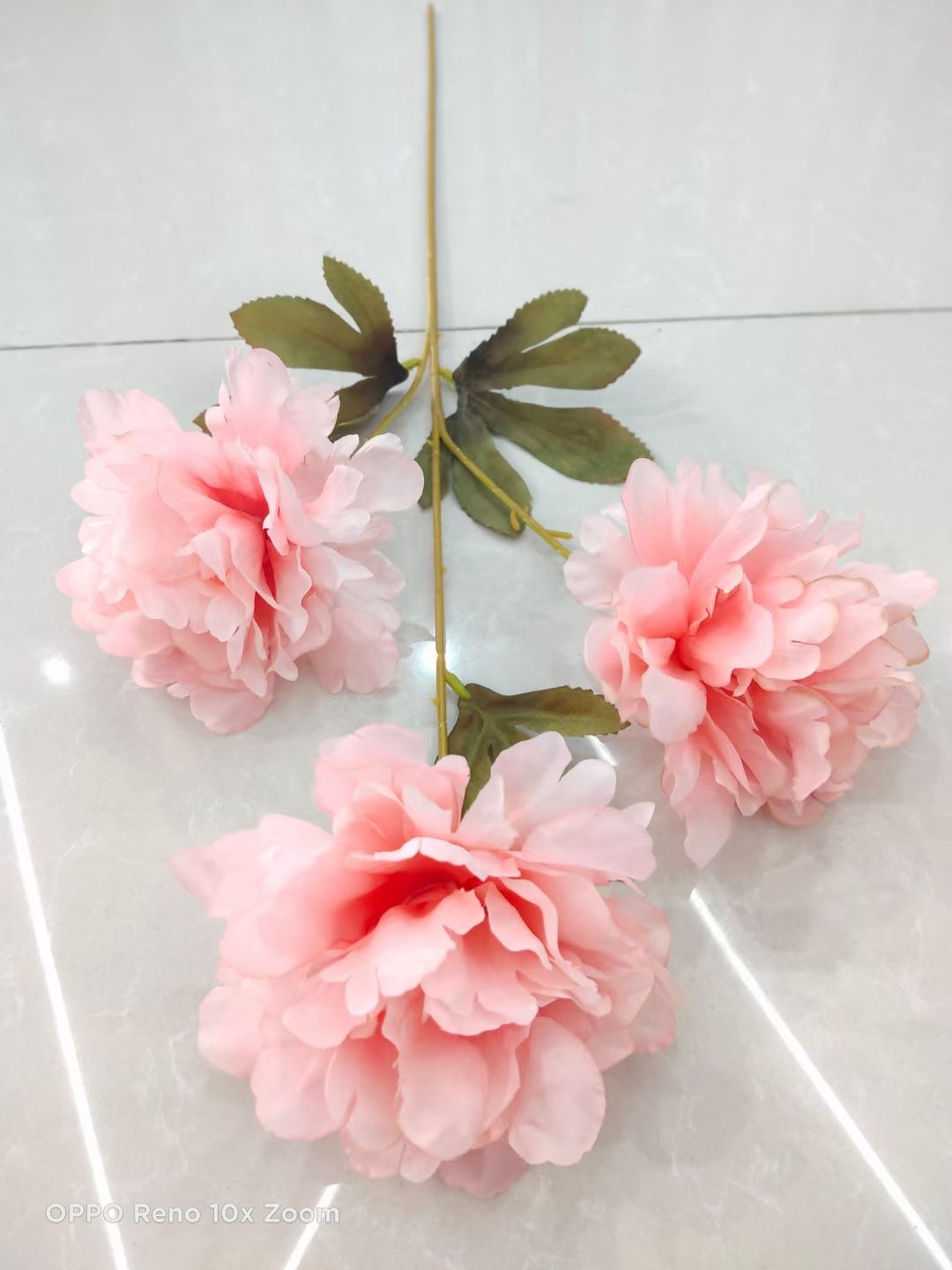 Artificial Flower 3-Head Hibiscus Peony Bouquet Wedding Flower Material Wedding Hall Decoration Road Lead Flower Arrangement Soft Decoration Art Gallery Photography