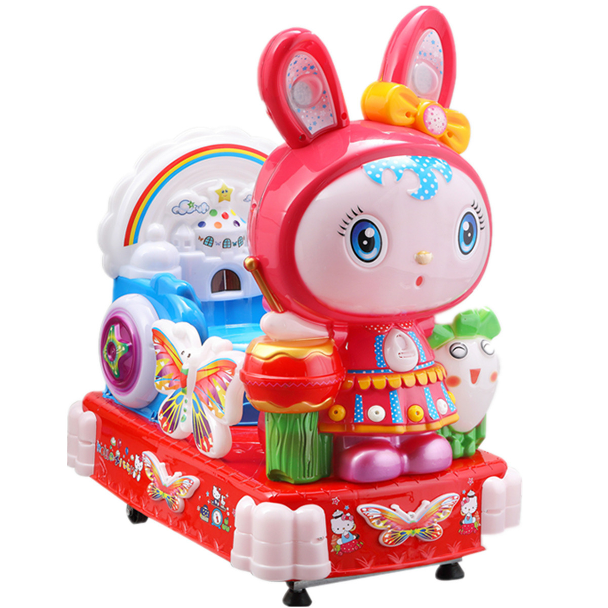 超市门口小孩电动摇摇车厂家新款投币儿童家用婴儿商用摇摆扫码付