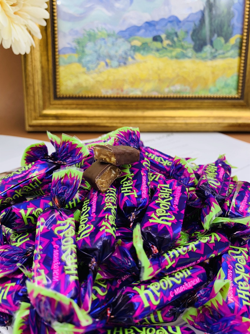 俄罗斯巧克力酥糖巧克力糖紫皮糖果婚庆喜糖零食品 一斤装