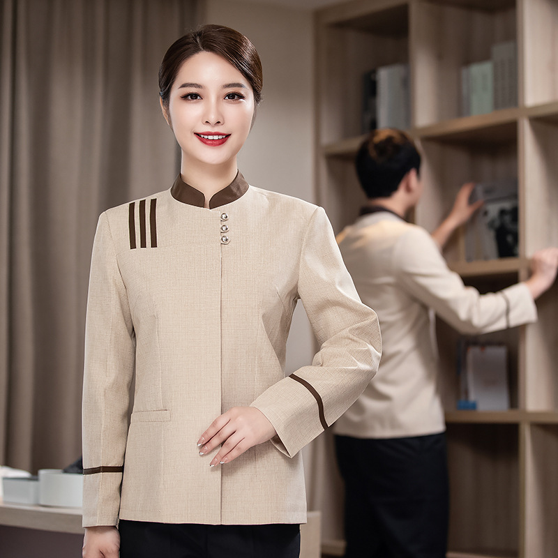 保洁服长袖女酒店客房清洁员工作服物业商场pa阿姨制服