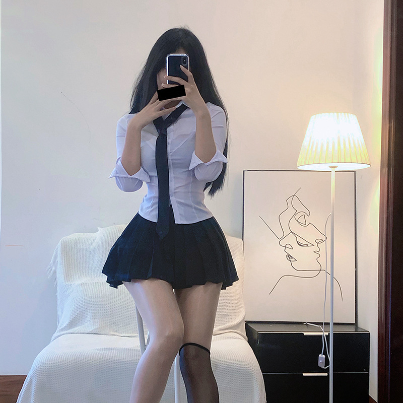 美式jk辣妹百褶裙女小个子超火网球裙伞裙高腰显瘦御姐超短裙子