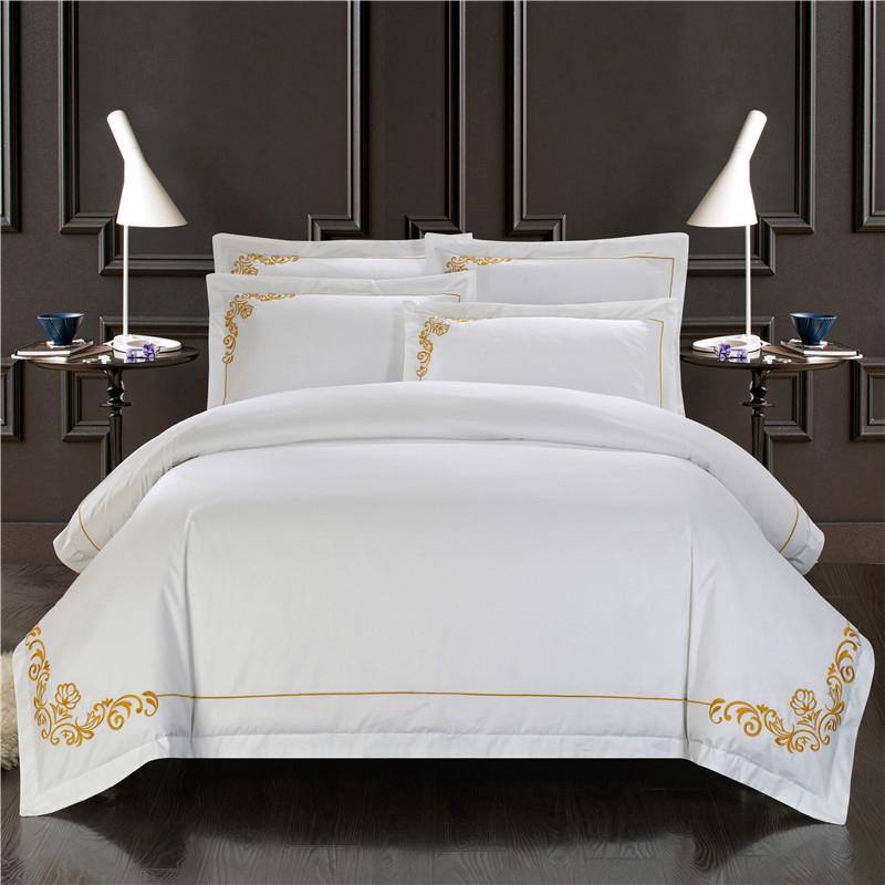 Five-Star Hotel Special Quilt Cover Four-Piece Cotton Satin European Style Embroided Bed Sheet B & B Hotel Bedding