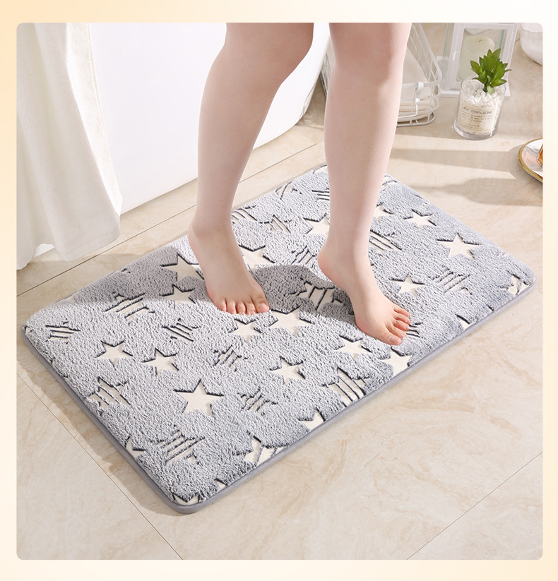 Cross-Border Household Carpet Luminous Floor Mat Living Room Entrance Blanket Luminous Bedside Pad Bathroom Absorbent Non-Slip Mat