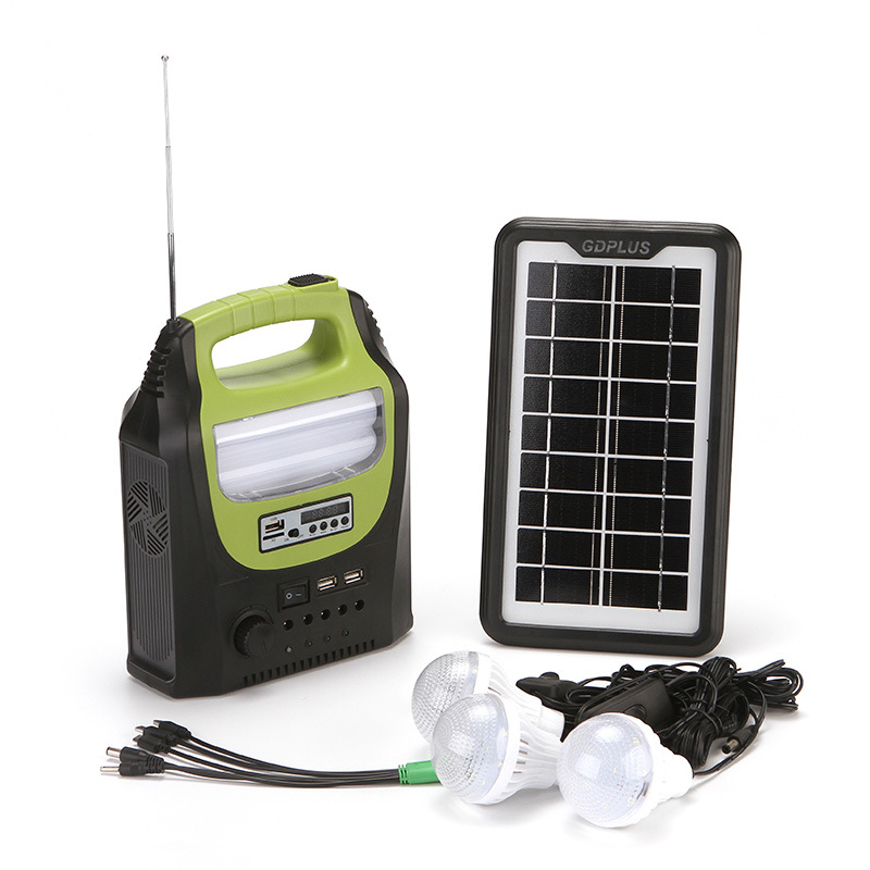 electrodeless dimming solar light outdoor bluetooth radio mp3 system light usb mobile phone charging garden lamp