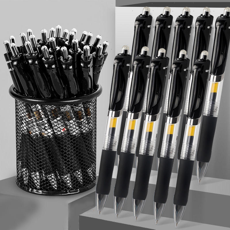 厂家中性笔按动笔碳素笔k35签字笔学生笔会议笔黑色笔水性笔批发