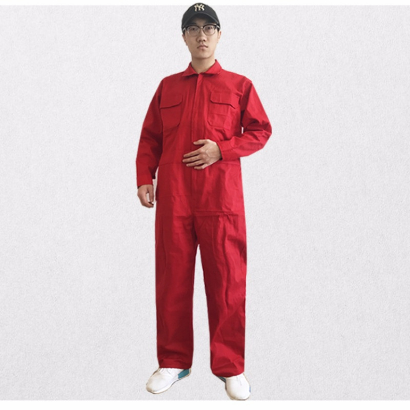 纯棉连体工作服男防静电焊工防烫汽修耐磨工装防尘劳保演出船员服