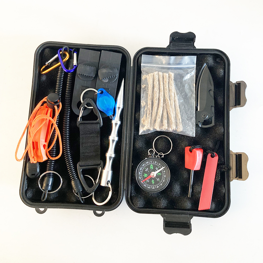 户外装备求生宝盒生存工具套装多功能野外急救盒sos应急用品-阿里巴巴