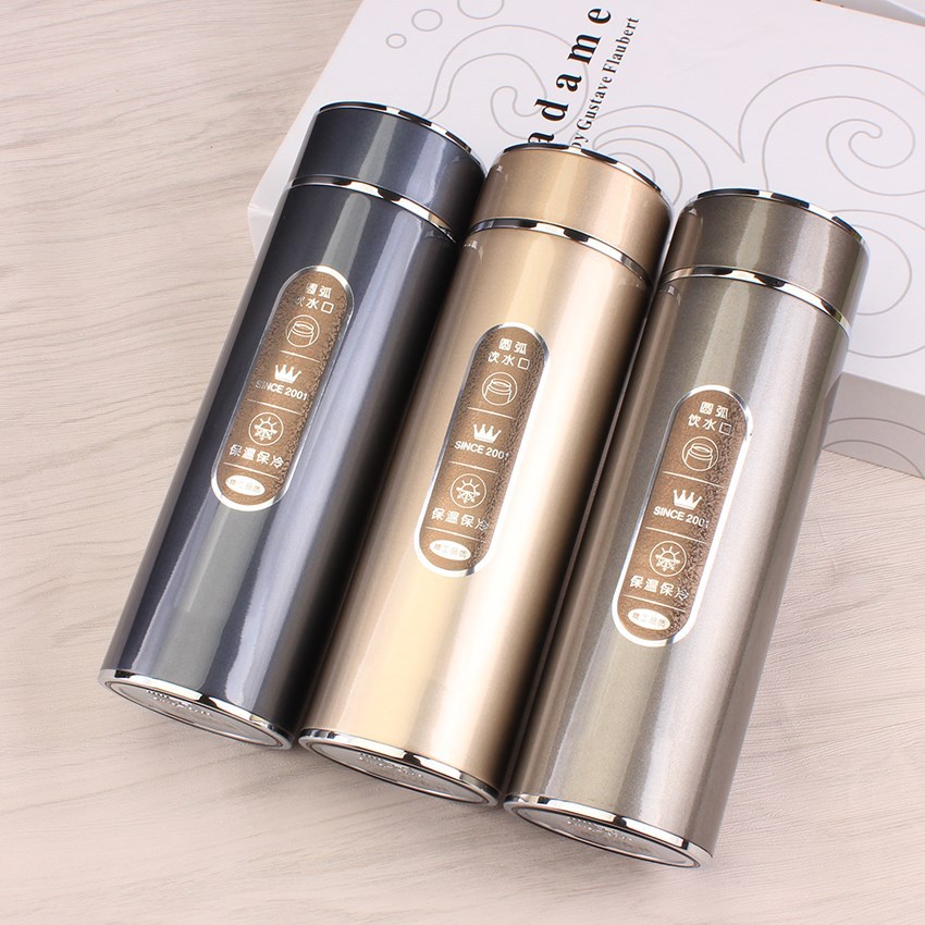 金力保温杯男女商务真空316不锈钢直身杯办公大容量泡茶礼盒包装