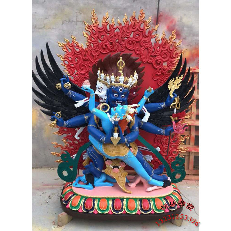 普巴金刚佛像纯铜铸造大型藏传寺庙铸铜1.8米橛金刚护法密宗铜像