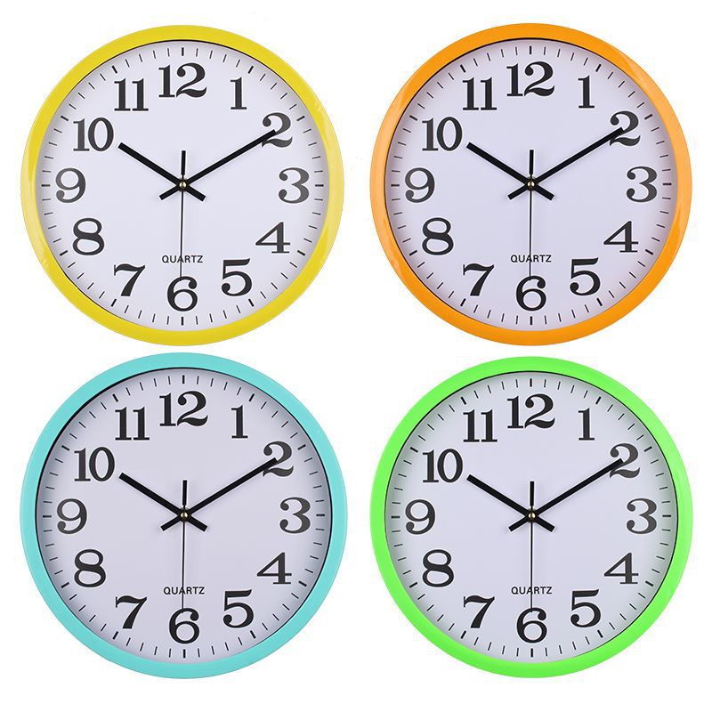 8-12 Inch Living Room Wall Clock Simple Clock Home Hanging Wall Mute Electronic Pocket Watch Quartz Wall Clock