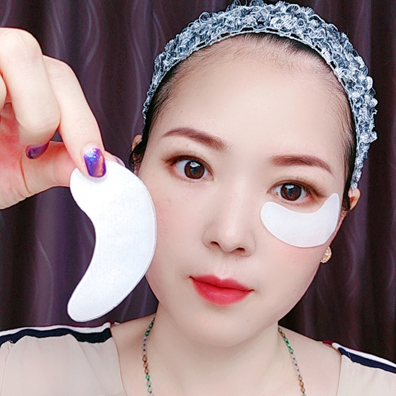 水凝胶月牙眼贴 半断珠光膜弯月形眼膜 一对装全断水凝胶眼膜贴女