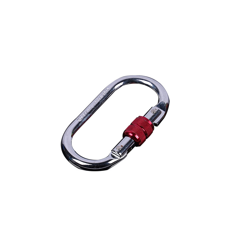 Factory in Stock Iron Spring Hook Safety Hoy Climbing Button Carabiner Solid Safety Insurance Spring Fastener in Stock Wholesale