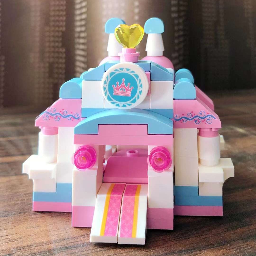 教育机构礼品地摊批发大号儿童小颗粒积木兼容乐高公主小城堡积木