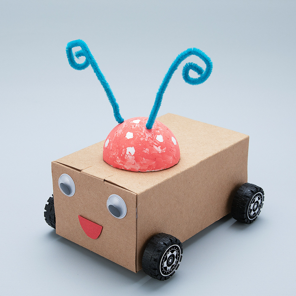 儿童diy科技实验小手工制作材料扫地机器人学生废物利用环保发明