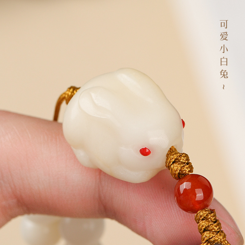 Bodhi Root Small Handheld Mobile Phone Charm Key Chain Pliable Temperament Cute Crafts Buddha Beads Pendant Xiaohongshu Hot Accessories