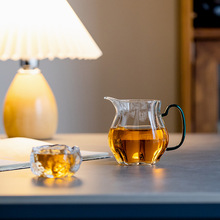 玻璃公道杯带把加厚耐高温公平杯功夫茶具配件公杯分茶器大号茶海