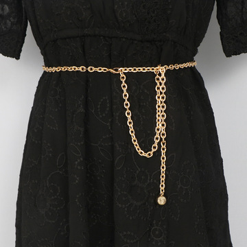 欧美21金属腰链女新款裤子细链条装饰服饰淑女搭配连衣裙束腰腰带