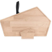 跨境榉木砧板户外木质刀盒套装木质双面菜板实木制露营便携套盒