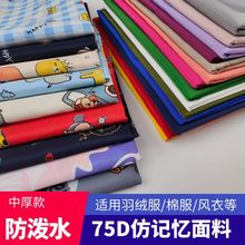 75D仿记忆 防风防水羽绒服布料 棉服棉衣风衣面料 经典羽绒服面料