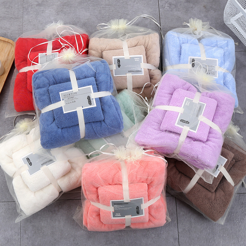 [Free Shipping] Towels Coral Fleece Son and Mother Covers Gift Return Logo Live Delivery