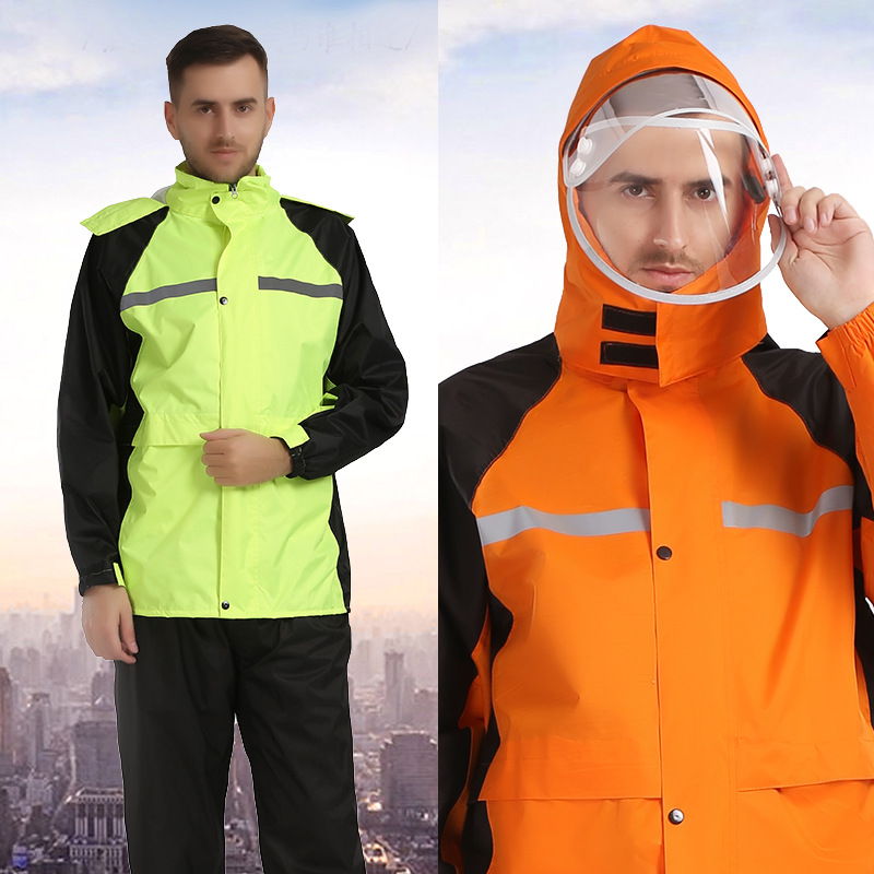 雨衣雨裤套装电动车摩托车骑行全身防暴雨分体成人执勤反光防雨服