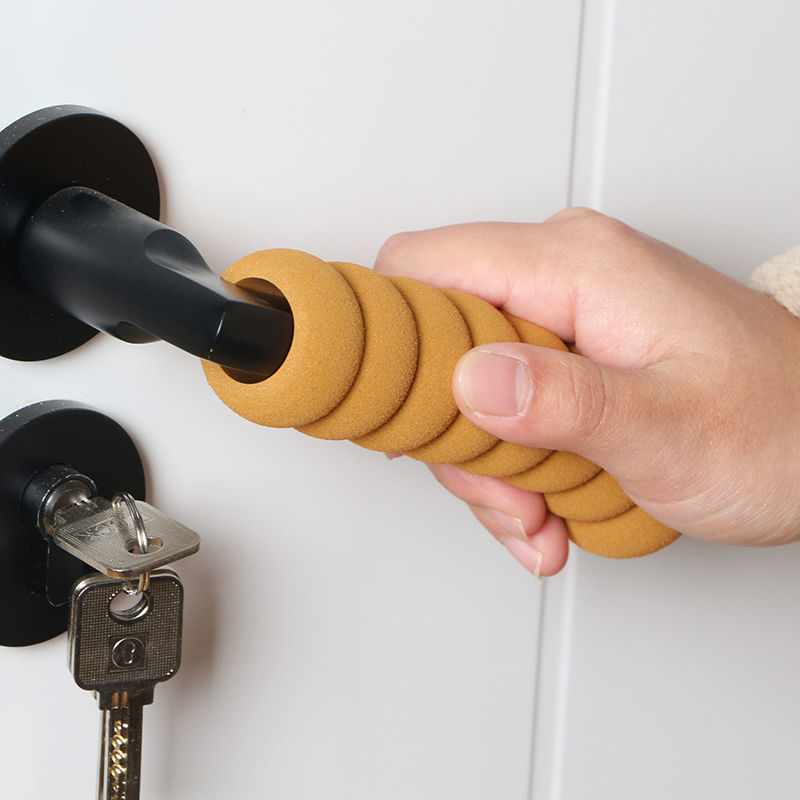 门把手保护套防撞套儿童保护加厚防盗门把手套螺旋形房门拉手柄套