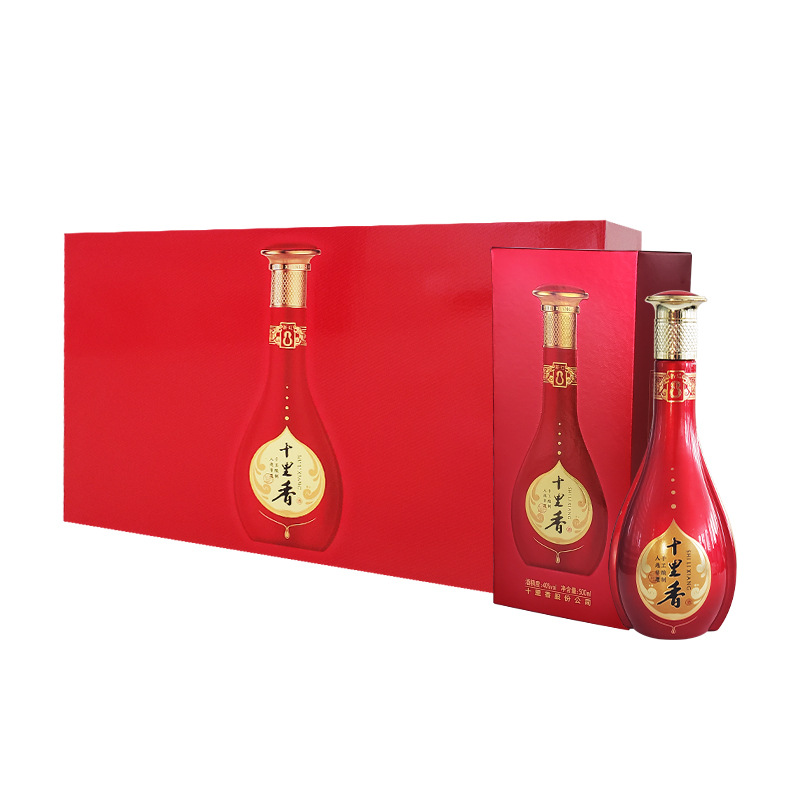 十里香酒红八浓香型40度500ml*4瓶整箱纯粮婚宴用酒喜酒破损包赔