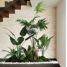 J有仿真绿植室内楼梯下造景空间转角盆栽假树景观物植物装饰客厅