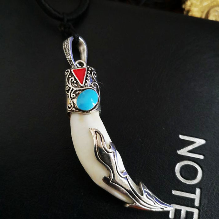 狼牙吊坠项链男女个性霸气牙齿饰品潮男炫酷时尚挂件挂饰配饰礼物