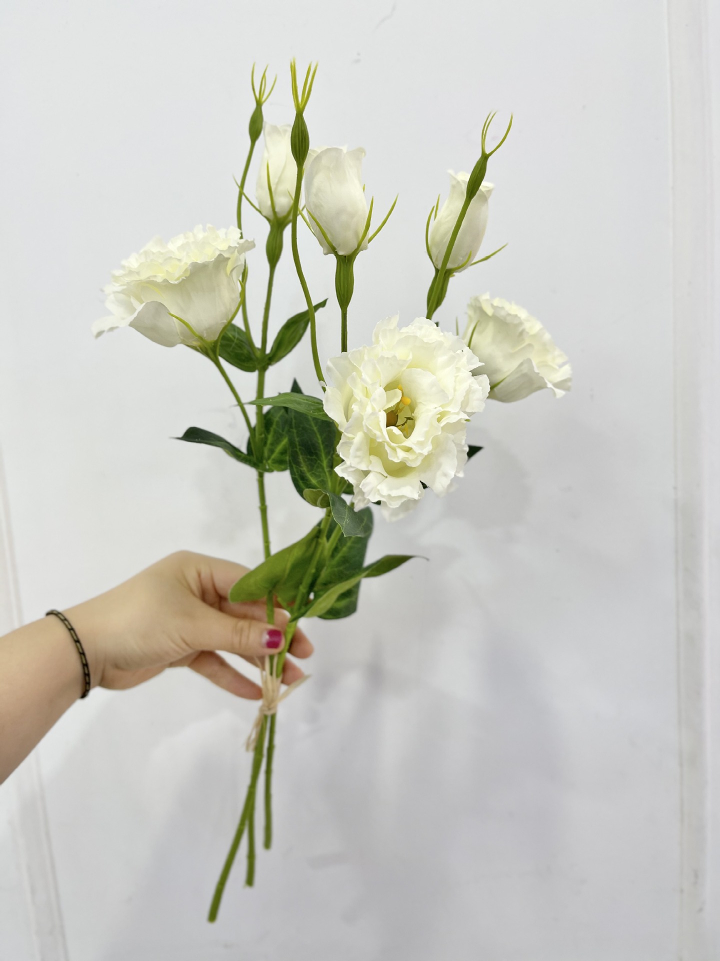 仿真桔梗花洋桔梗绢花假花多头手捧婚庆婚礼家居装饰花束厂家现货