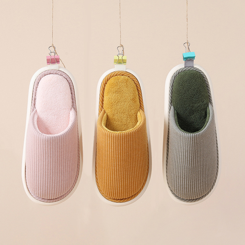 2023 Cotton Slippers Eva Women's Winter Poop Floor Fluffy Slippers Household Non-Slip Factory Wholesale