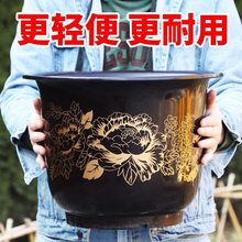 仿陶瓷加厚塑料花盆绿植绿萝花盆树脂大号家用园艺栽树花盆批发