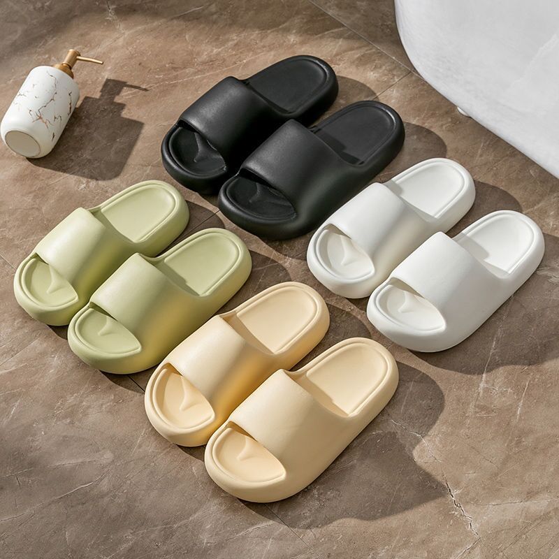 Drooping Slippers for Women Summer Indoor Home Bathroom Bath Non-Slip Couple Platform Slippers Men's Home