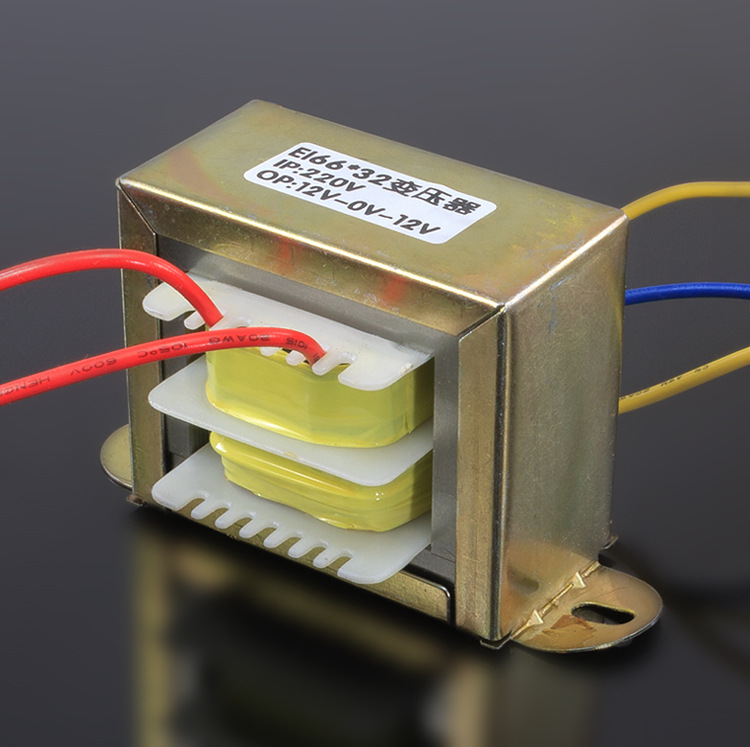 e牛电源变压器方牛ei型大功率30w家用220v转ac双12v三线交流输出