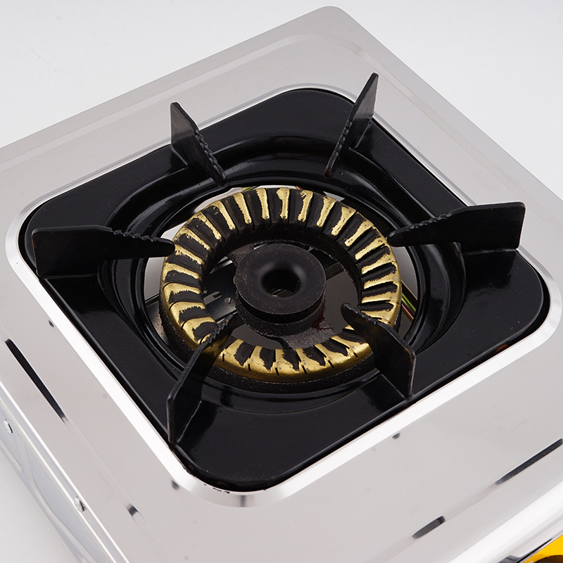 外贸铸铁不锈钢家用猛火台式灶花甲单眼下进风液化气台式燃气灶