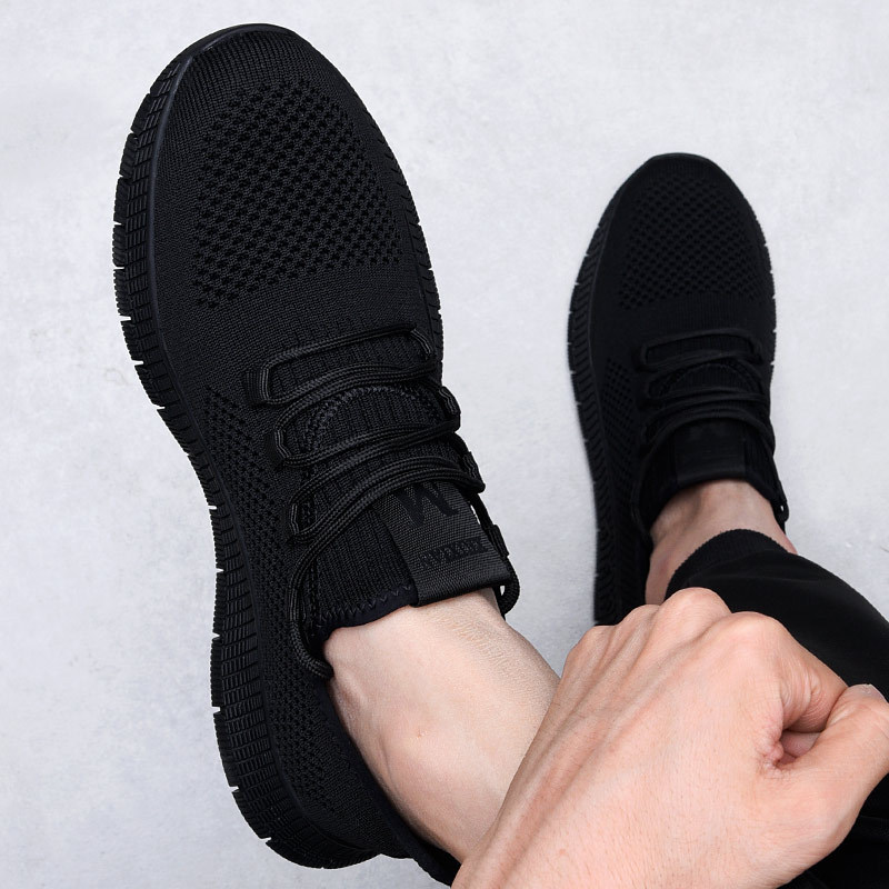 sport shoe Spring and Summer 2023 Casual Shoes Flying Woven Breathable Mesh Men's Fashion Shoes Sneakers Men's Mesh Shoes All-Matching Shoes for Men